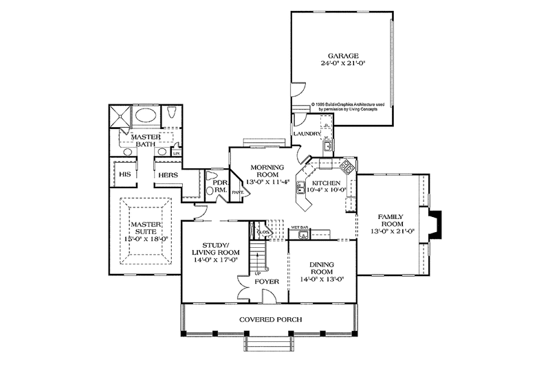 Dream House Plan - Floor Plan - Main Floor for Classical House Plan #453-92 - 4 bed, 3.5 bath