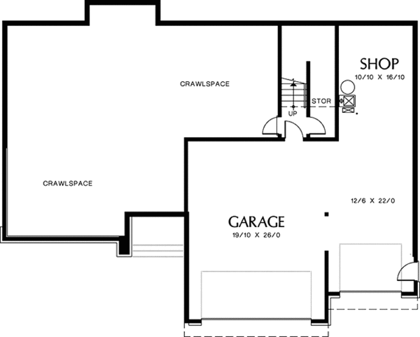 Home Plan - Prairie Floor Plan - Lower Floor Plan #48-857