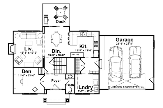 Floor Plan - Main Floor for Country House Plan #928-158 - 3 bed, 2.5 bath