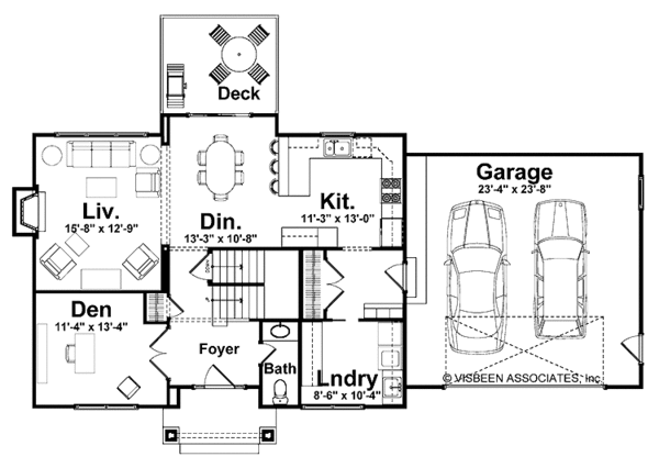 Country Floor Plan - Main Floor Plan #928-158