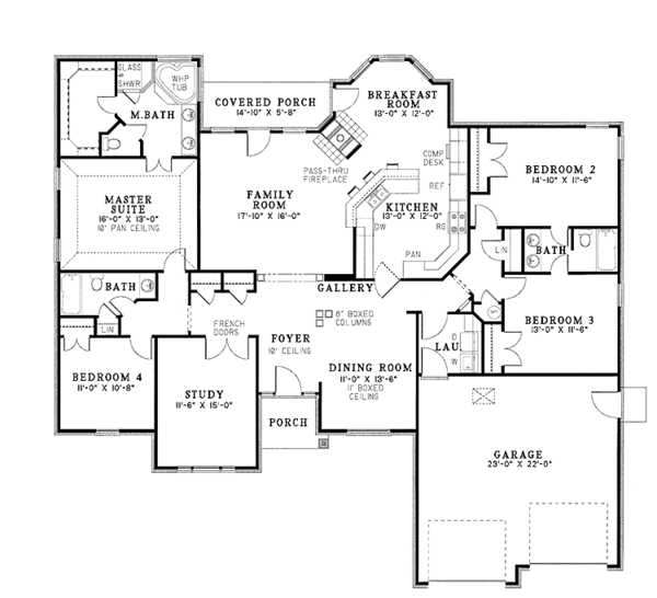 Home Plan - Ranch Floor Plan - Main Floor Plan #17-2699