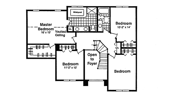 House Plan Design - Country Floor Plan - Upper Floor Plan #981-25