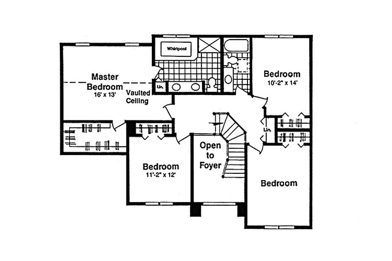 Home Plan - Floor Plan - Upper Floor for Country House Plan #981-25 - 4 bed, 2.5 bath
