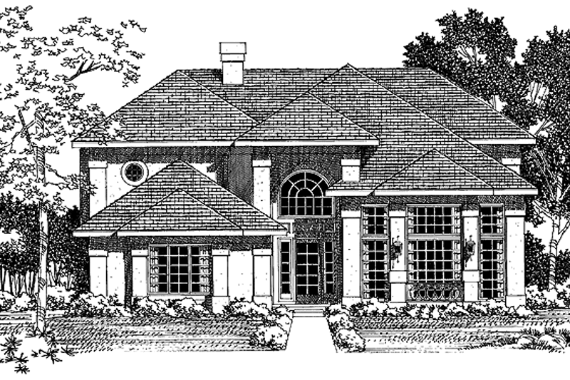 House Design - Mediterranean Exterior - Front Elevation Plan #72-939