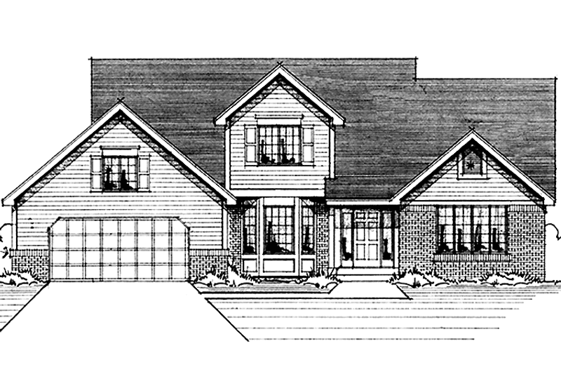 Dream House Plan - Exterior - Front Elevation 3 for Colonial House Plan #51-730 - 3 bed, 2.5 bath