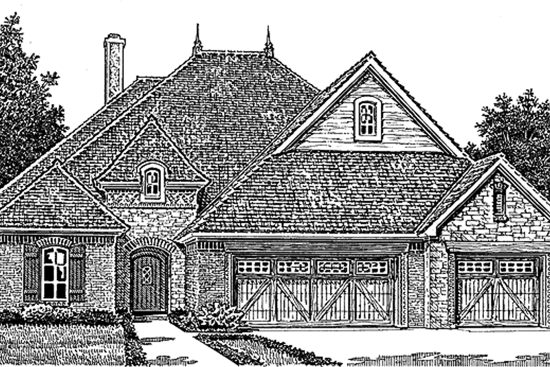 Dream House Plan - Country Exterior - Front Elevation Plan #310-1246