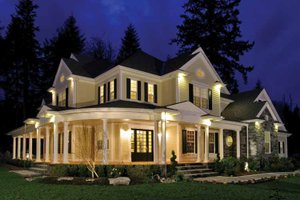 Exterior - Front Elevation 3 for Country House Plan #132-352 - 4 bed, 4.5 bath