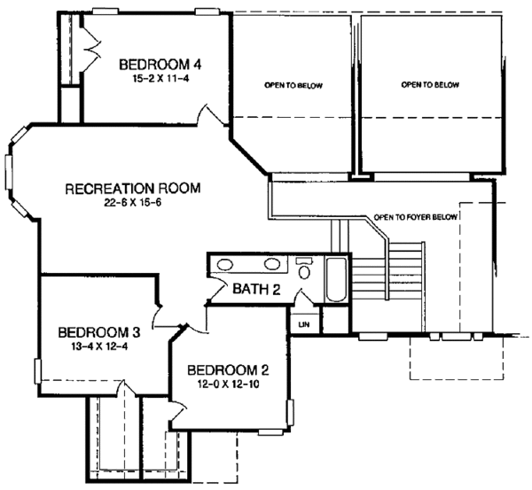 House Design - European Floor Plan - Upper Floor Plan #952-69