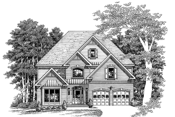 Exterior - Front Elevation 3 for Traditional House Plan #927-100 - 4 bed, 3 bath