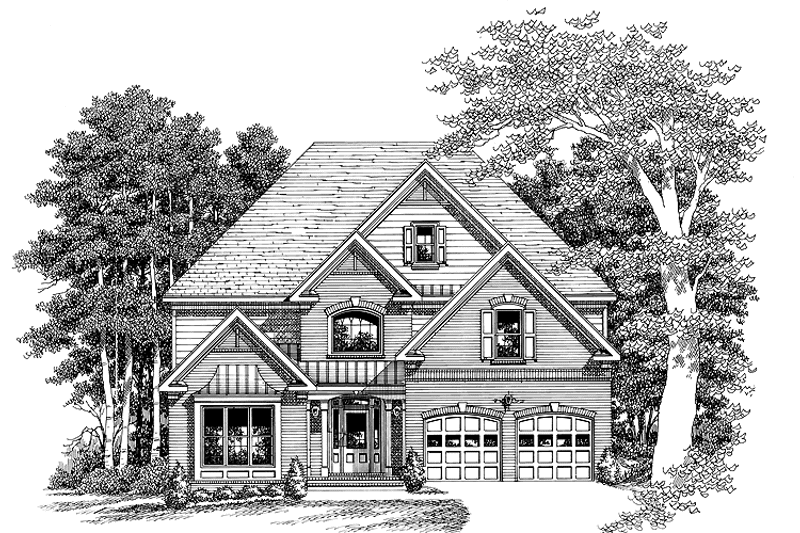 House Blueprint - Exterior - Front Elevation 3 for Traditional House Plan #927-100 - 4 bed, 3 bath