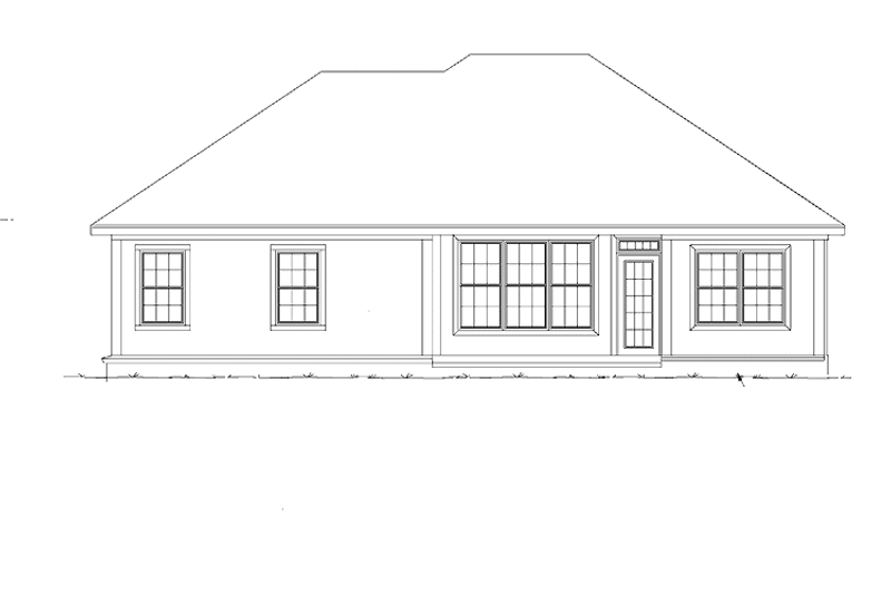 Home Plan - Exterior - Rear Elevation for Traditional House Plan #513-2103 - 3 bed, 2 bath