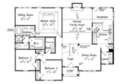 Colonial Style House Plan - 3 Beds 2 Baths 1764 Sq/Ft Plan #927-912 