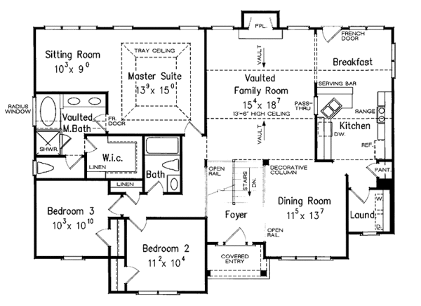 House Plan Design - Colonial Floor Plan - Upper Floor Plan #927-912