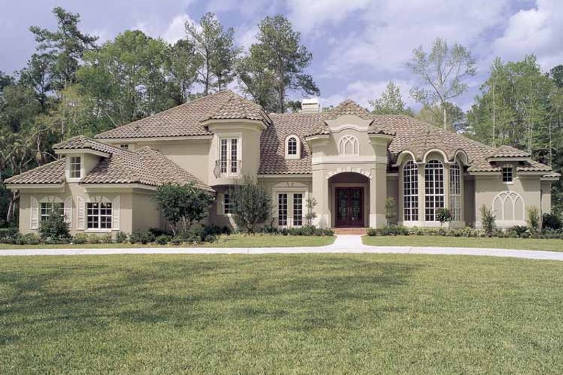 Home Plan - Mediterranean Exterior - Front Elevation Plan #417-536