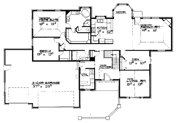 House Plan Design - Traditional Floor Plan - Main Floor Plan #308-286