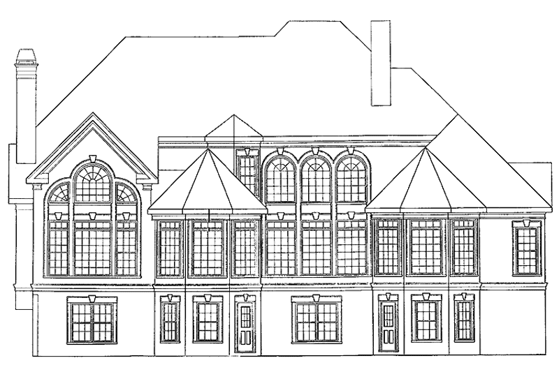 Dream House Plan - Exterior - Rear Elevation for European House Plan #927-175 - 4 bed, 3.5 bath