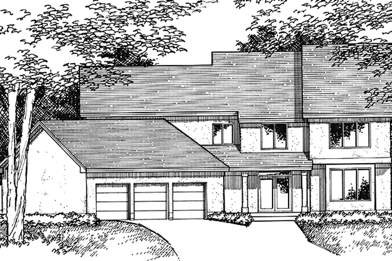 Dream House Plan - Exterior - Front Elevation 3 for Traditional House Plan #51-947 - 4 bed, 3.5 bath