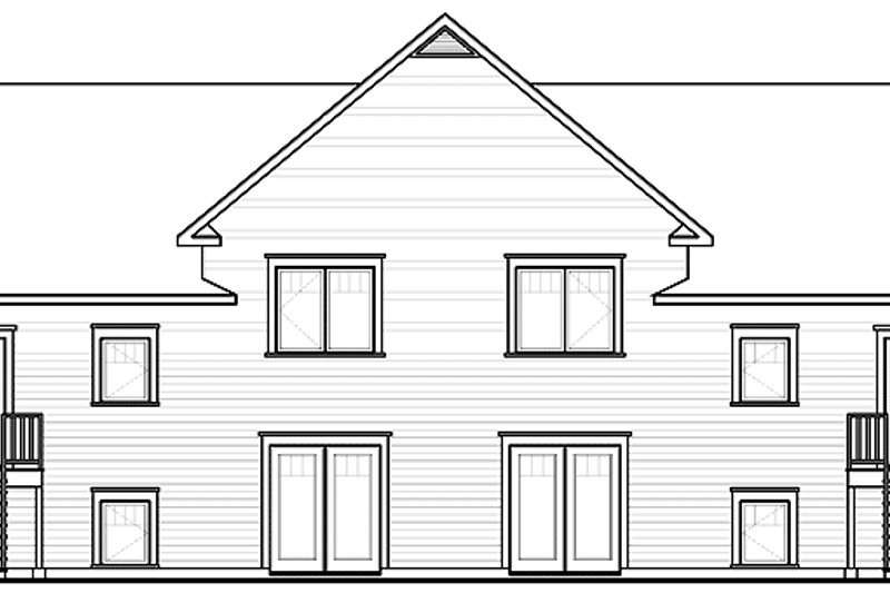 Home Plan - Exterior - Rear Elevation for Ranch House Plan #23-2399 - 6 bed, 4 bath