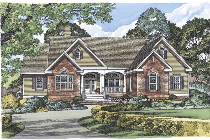 House Blueprint - Ranch Exterior - Front Elevation Plan #929-798