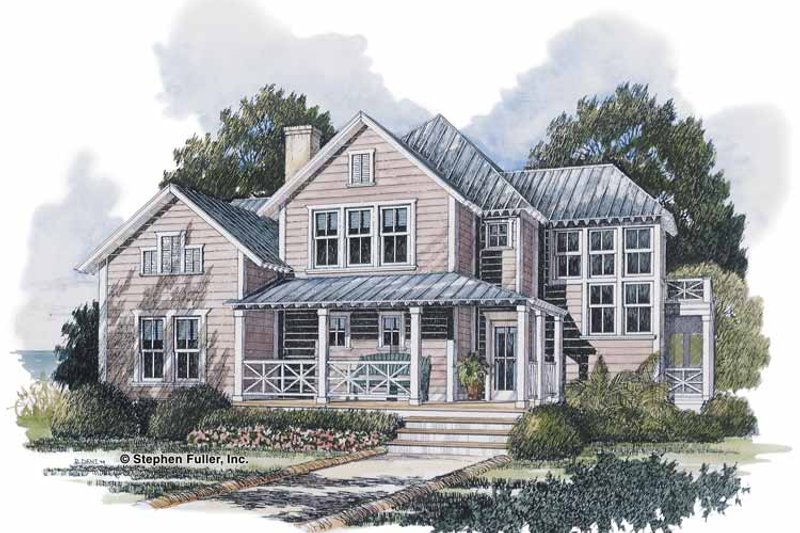 Home Plan - Exterior - Front Elevation 4 for Craftsman House Plan #429-194 - 3 bed, 2 bath
