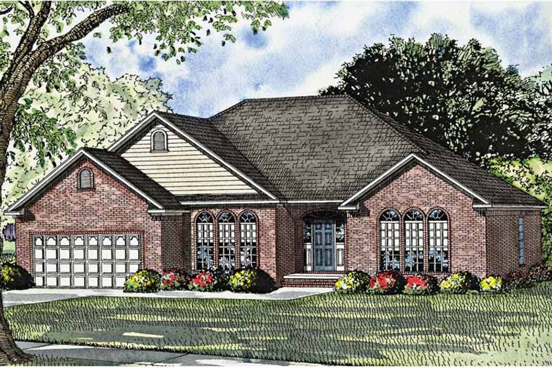 Home Plan - Exterior - Front Elevation 3 for European House Plan #17-3004 - 4 bed, 2 bath