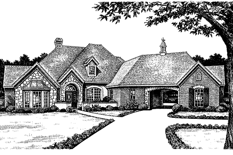 Dream House Plan - Exterior - Front Elevation 3 for Country House Plan #310-1130 - 3 bed, 2.5 bath
