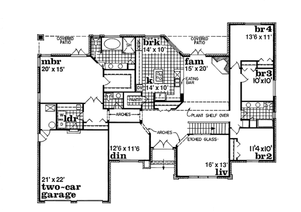 Home Plan - Ranch Floor Plan - Main Floor Plan #47-848