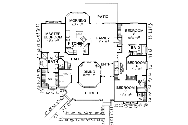 Home Plan - Floor Plan - Main Floor for Victorian House Plan #472-142 - 4 bed, 3 bath