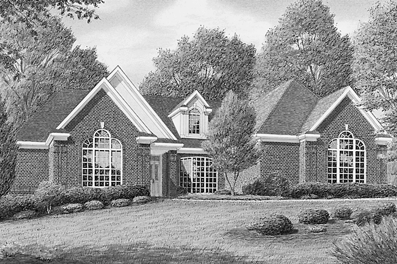 House Plan Design - Traditional Exterior - Front Elevation Plan #34-242