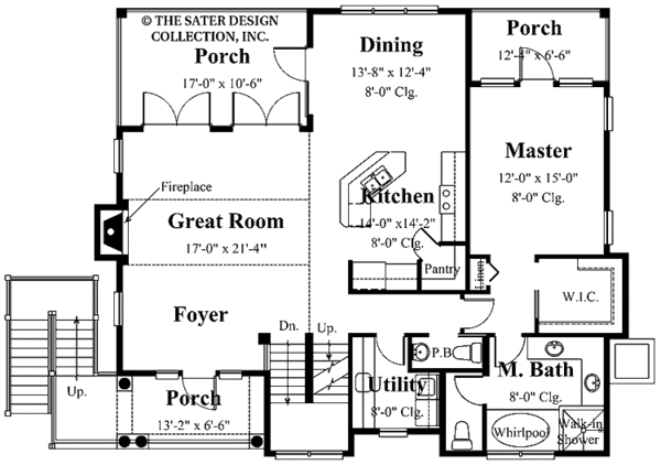 House Blueprint - Traditional Floor Plan - Main Floor Plan #930-156