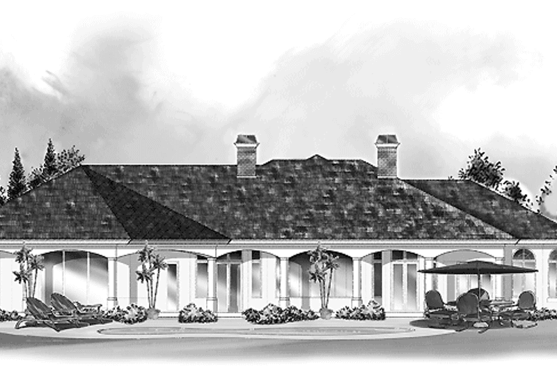 Home Plan - Exterior - Rear Elevation 1 for Classical House Plan #930-264 - 3 bed, 3.5 bath