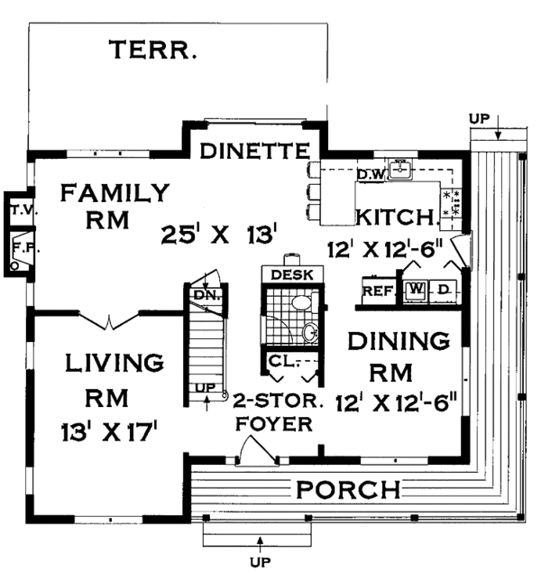 Traditional Floor Plan - Main Floor Plan #3-246