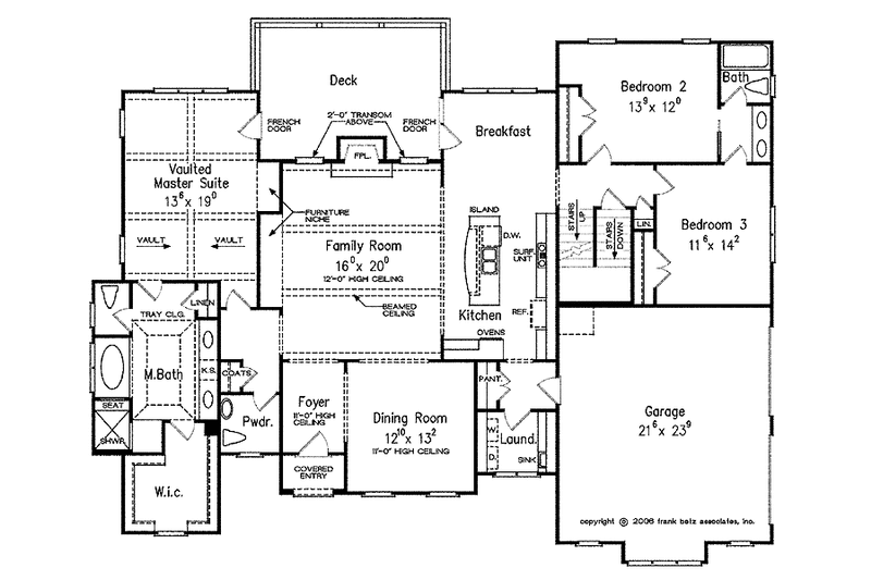 Home Plan - Floor Plan - Main Floor for European House Plan #927-412 - 3 bed, 2.5 bath