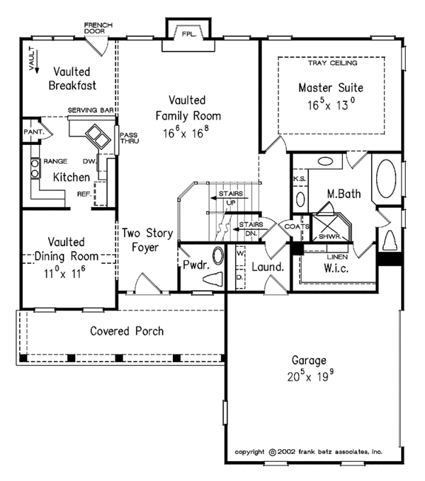 House Blueprint - Colonial Floor Plan - Main Floor Plan #927-799