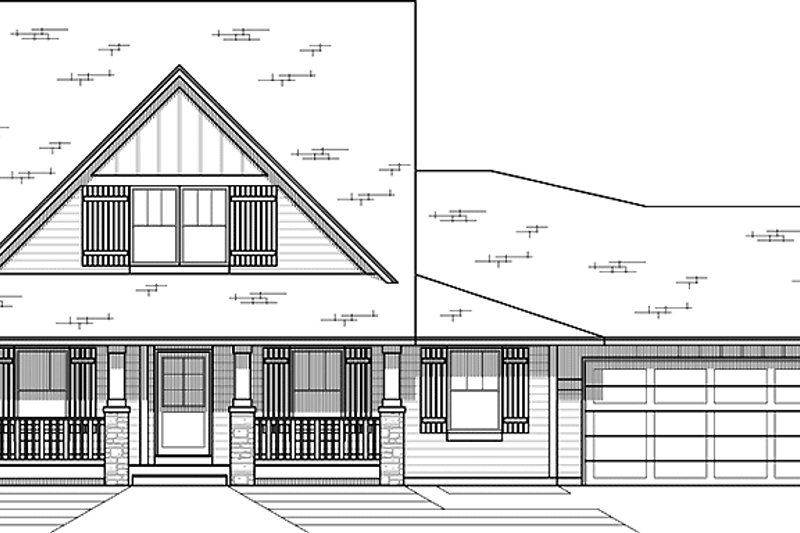 House Blueprint - Country Exterior - Front Elevation Plan #981-4