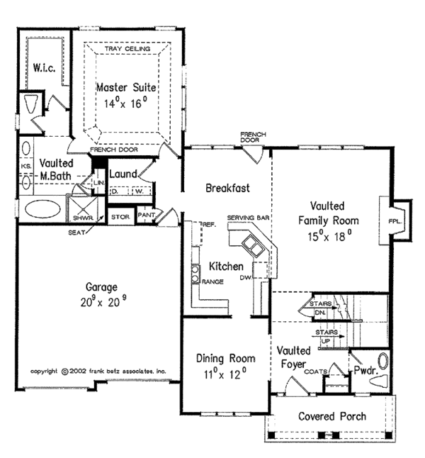 Home Plan - Colonial Floor Plan - Main Floor Plan #927-816