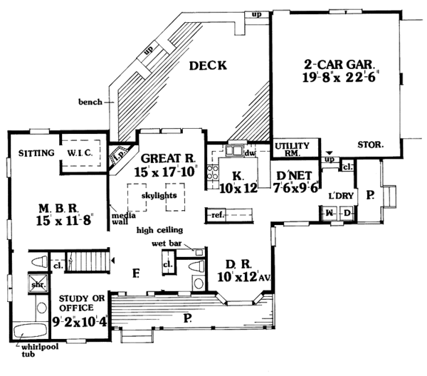 Home Plan - Country Floor Plan - Main Floor Plan #456-46
