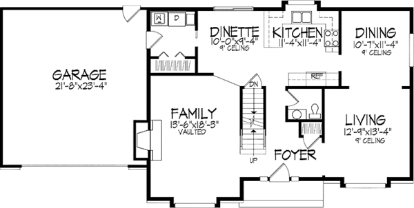 Dream House Plan - Colonial Floor Plan - Main Floor Plan #51-703