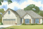 European Style House Plan - 3 Beds 2 Baths 1640 Sq/Ft Plan #17-3409 