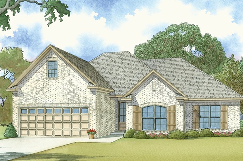 Home Plan - Exterior - Front Elevation 3 for European House Plan #17-3409 - 3 bed, 2 bath