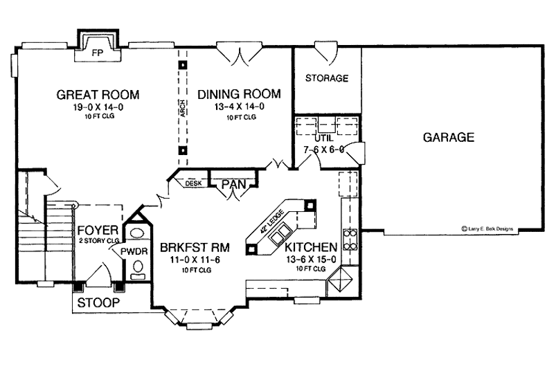 Dream House Plan - Floor Plan - Main Floor for Colonial House Plan #952-114 - 4 bed, 2.5 bath