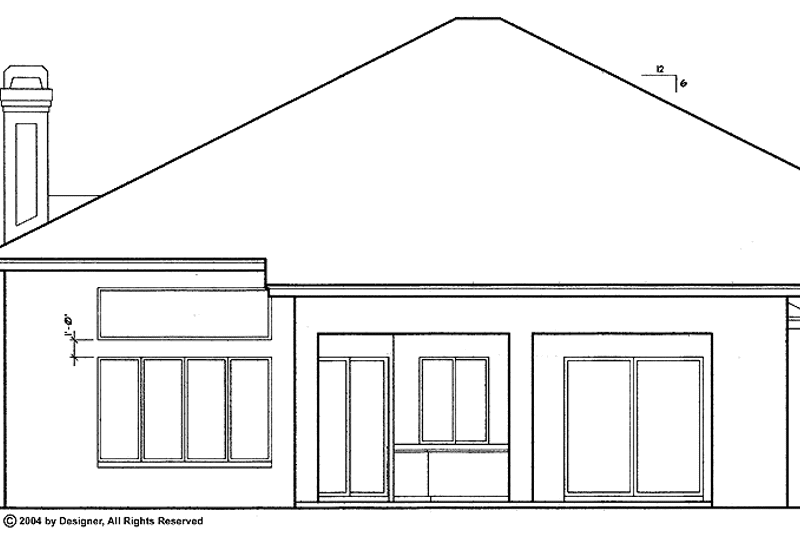 Home Plan - Exterior - Rear Elevation for Mediterranean House Plan #417-550 - 4 bed, 3.5 bath