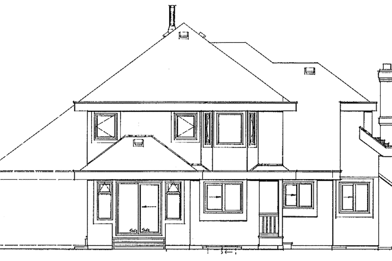 Home Plan - Exterior - Rear Elevation for Traditional House Plan #47-830 - 3 bed, 3 bath