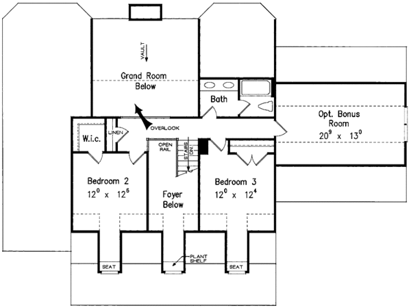 Country Floor Plan - Upper Floor Plan #927-570