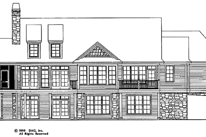 Home Plan - Exterior - Rear Elevation 1 for Craftsman House Plan #929-505 - 4 bed, 3 bath