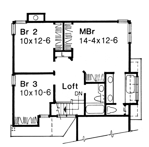 House Plan Design - Contemporary Floor Plan - Upper Floor Plan #320-668