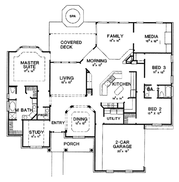 House Blueprint - Colonial Floor Plan - Main Floor Plan #472-171