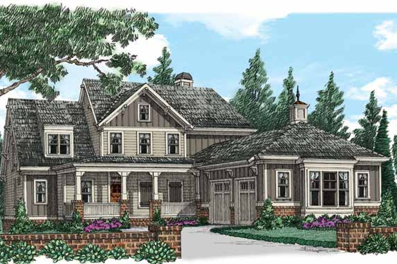 Architectural House Design - Country Exterior - Front Elevation Plan #927-939