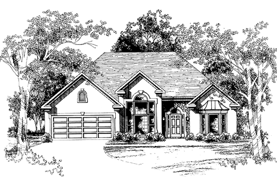 Exterior - Front Elevation 3 for Colonial House Plan #927-65 - 3 bed, 2 bath
