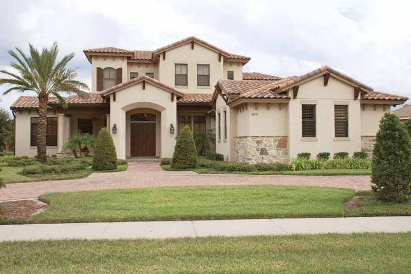Home Plan - Exterior - Front Elevation 7 for Mediterranean House Plan #1019-7 - 5 bed, 4.5 bath